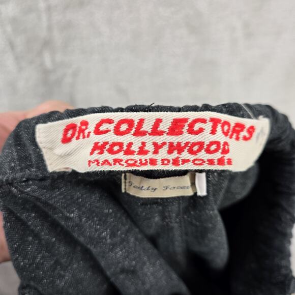 DR. COLLECTORS Womens M Black Twill Cropped Teddy Forever Drawstring Pants - Picture 4 of 15